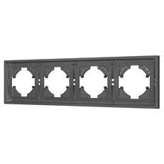 Изображение Рамка 4 поста пластиковая Arlight TENDO, графитовый soft-touch 054655